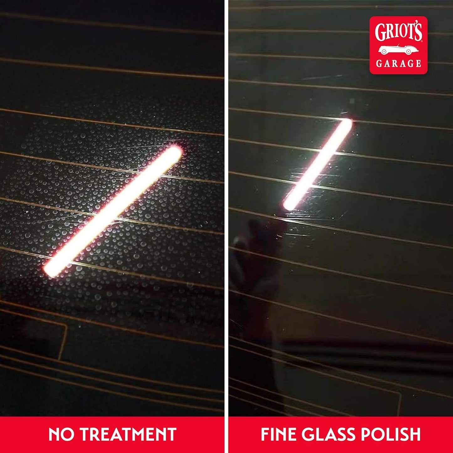 Griot's Garage Fine Glass Polish, Car Window, Windshield Polishing Cleaner for Automotive and Home, Removes Stains and Water Spots, 11017, 16 oz