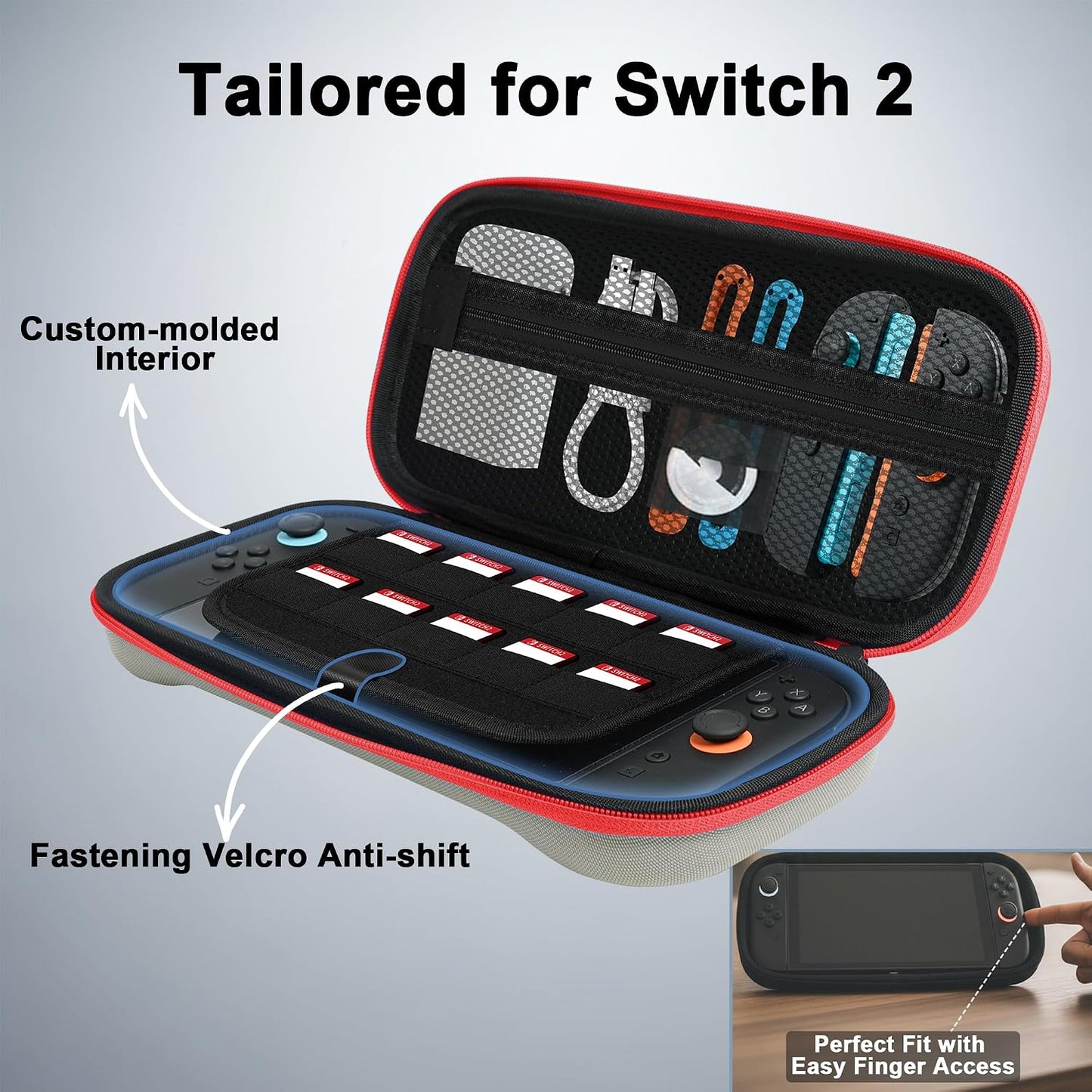 Vacuum Compression Backpack, Carry-On Size Travel Backpack with Vacuum System and Pump & Nintendo Switch 2 Carrying Case, Slim Hard Shell Travel Case