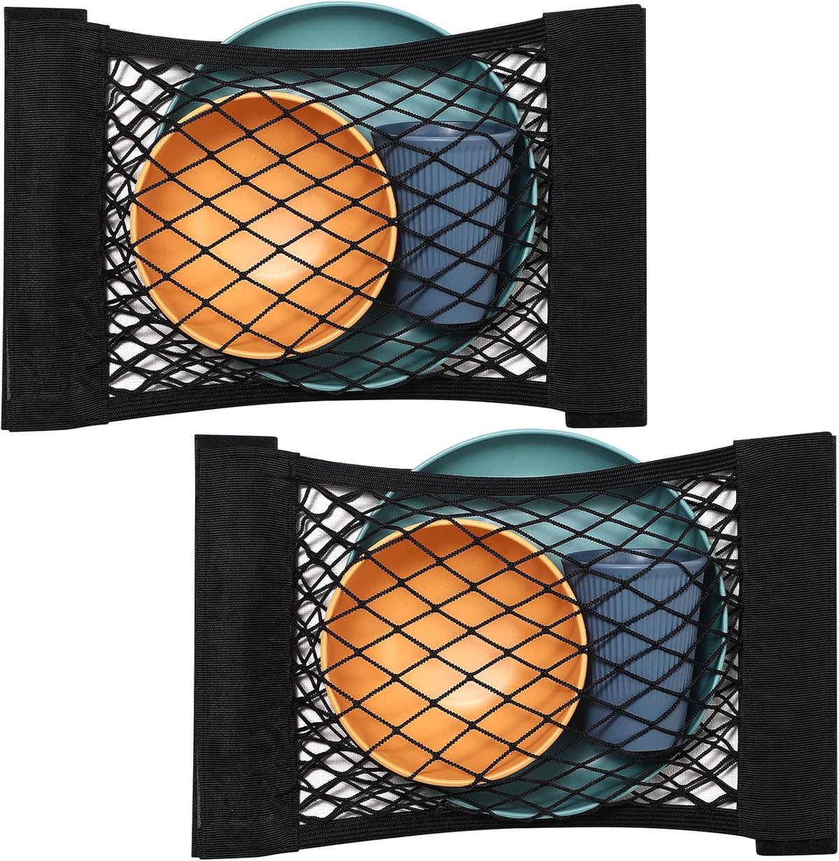 TOBWOLF Car Cargo Net, Elastic Mesh Storage Organizer, 9.8'' X 15.7''