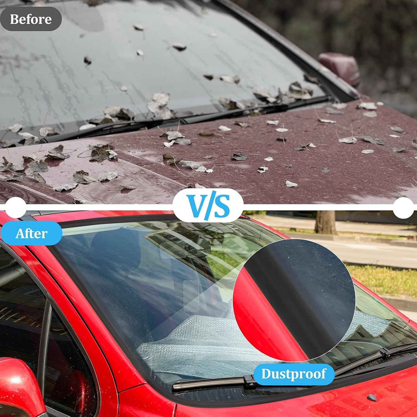 Frienda 56 Feet Car Windshield Rubber Seal Sunroof Cover Windshield Seal Strip T Shape Automotive Weather Stripping 14mm 19mm Cuttable Adhesive for Car Front Rear, Doors Windows
