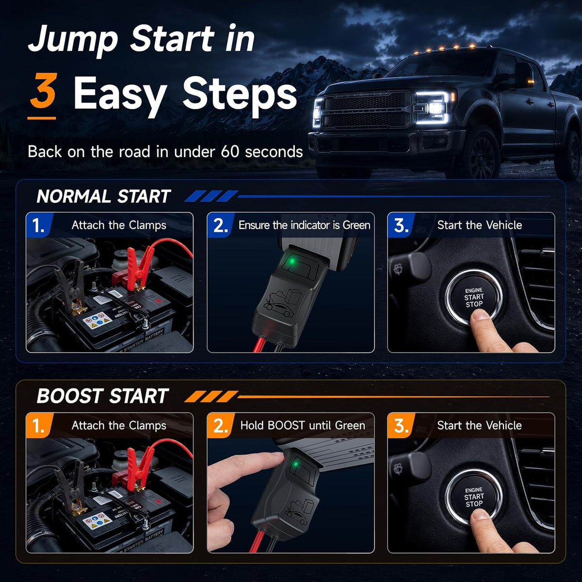 OlarHike 3000A Portable Heavy Duty Jump Starter with Air Compressor