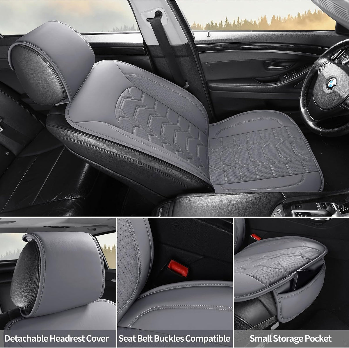 Leather Car Seat Covers Front Automotive Seat Protectors