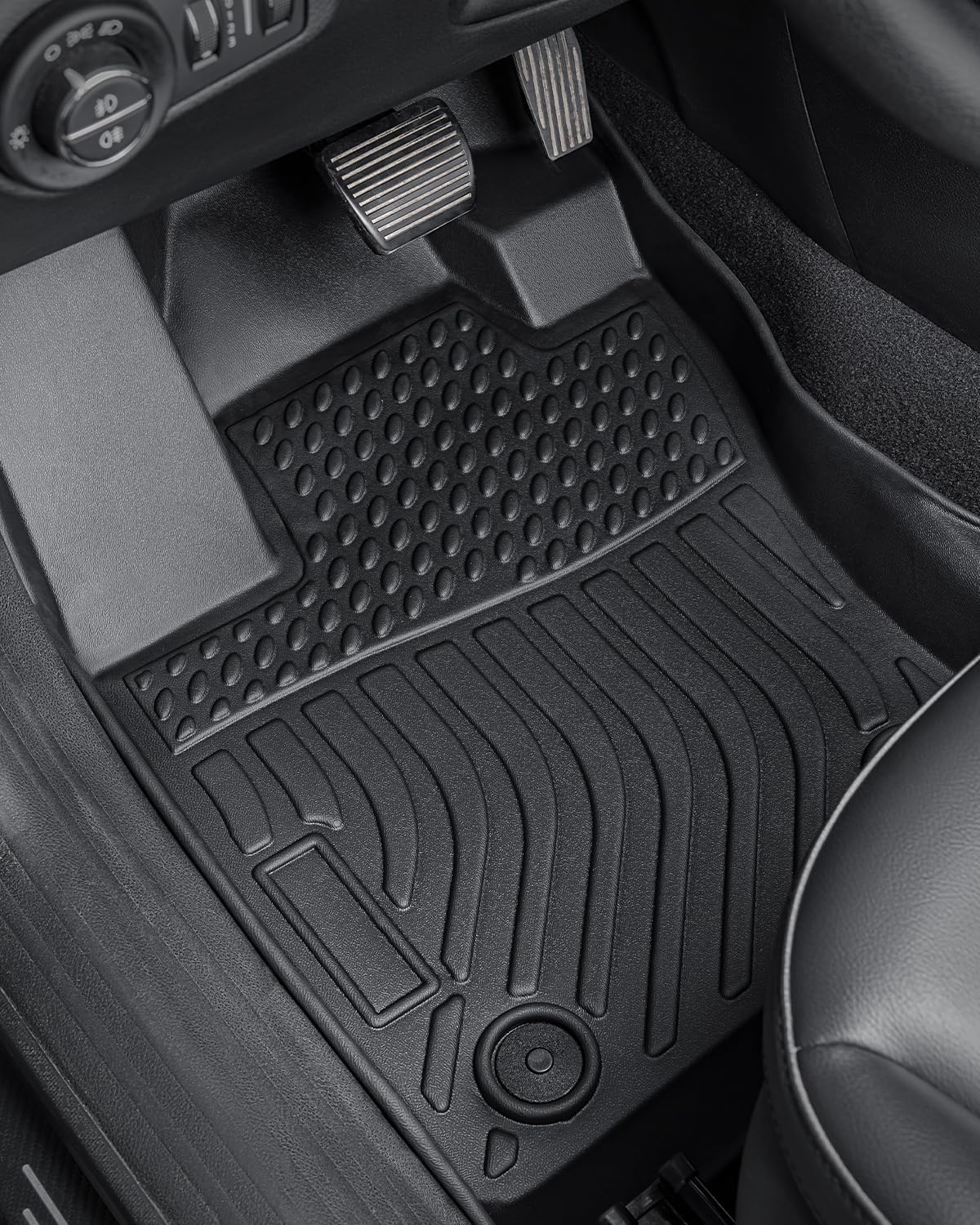 Weather Liner® for Jeep Compass Floor Mats 2026 2025 2024 2023 2022 2021 2020 2019 2018 2017, All Weather TPE Car Floor Mats Custom Fit for Front Rear Trunk Liner Set 4 PCS Accessories for Compass