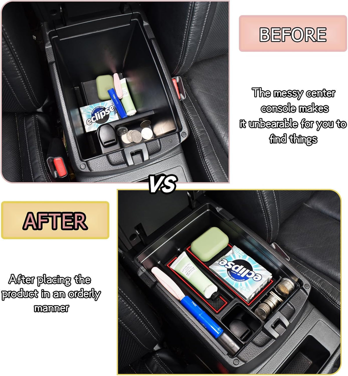 Center Console Organizer Tray for Nissan Rogue 2014-2020 / Murano 2015-2024