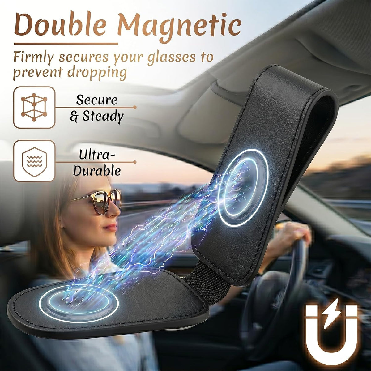 Owl Car Sunglasses Holder Universal Magnetic Visor Accessories