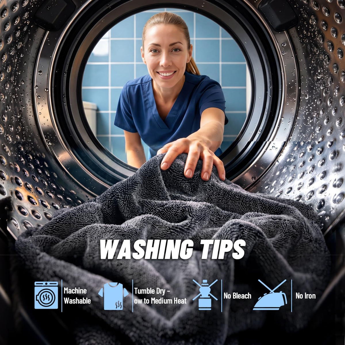 𝟏𝟑𝟎𝟎GSM Car Drying Towels: 2-Pack 36"X24" - Super Absorbent
