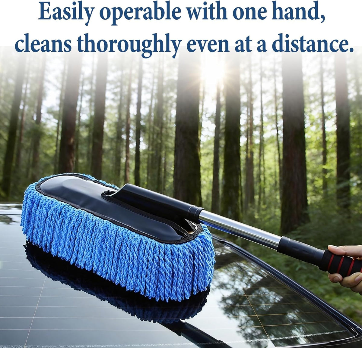 Car Duster Exterior, 30 Inch Car Duster Interior with Extendable Pole