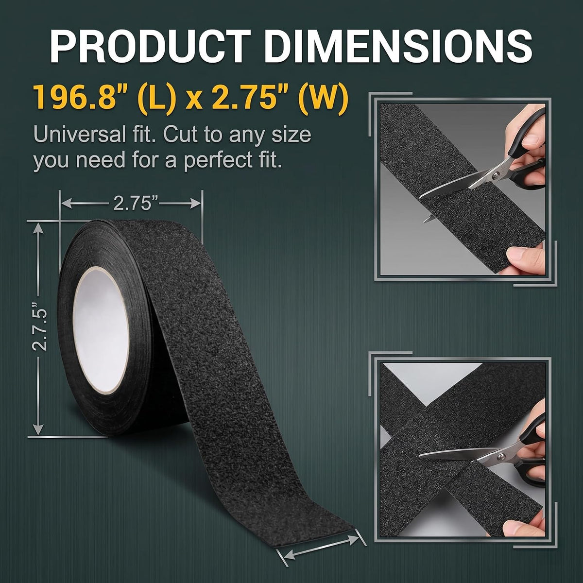 1 PC Car Door Sill Protector, 5 M Self-adhesive PEVA Anti-slip Entry Guard, Scratch-proof Door Threshold Sticker Film, Universal for Most Cars, Trucks, SUVs (Black)