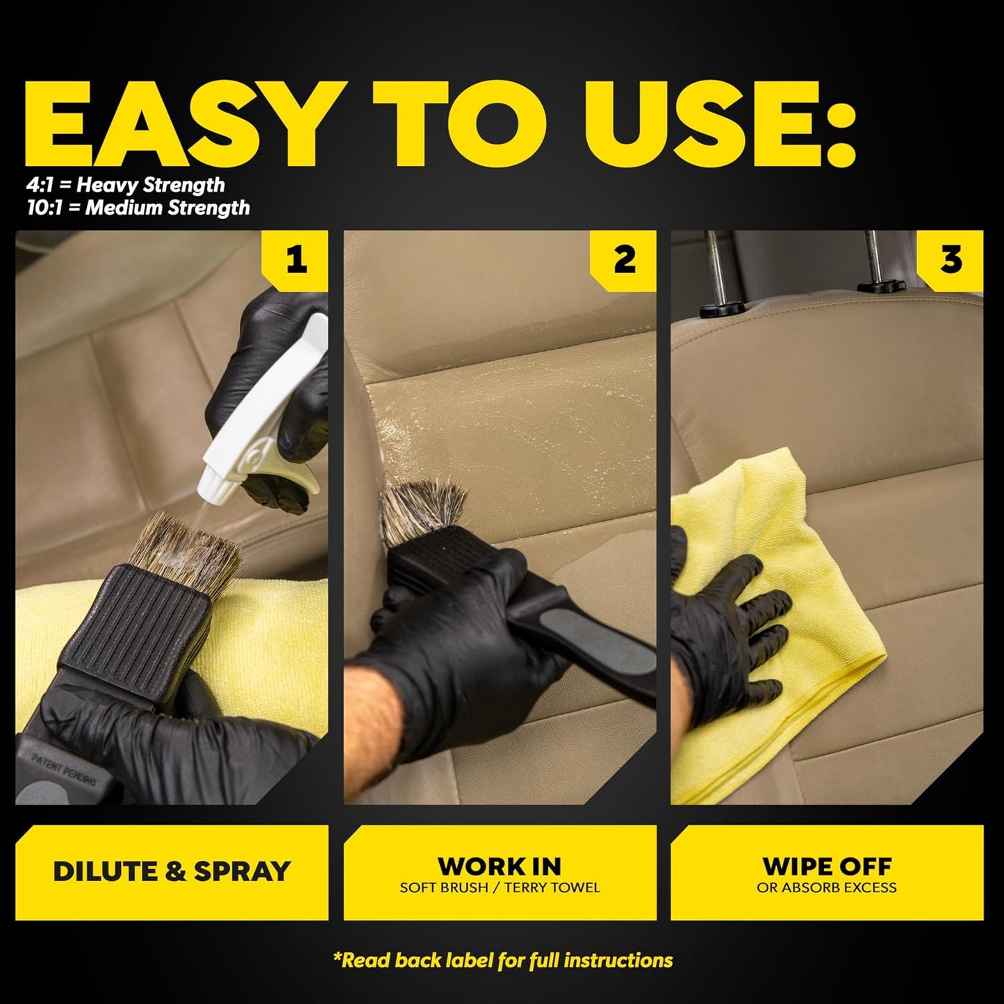 Meguiar's D10101 All Purpose Cleaner, Versatile Car Detailing Cleaner Ideal for Both the Interior and Exterior Vehicle Surfaces, Foaming Action Lifts Dirt from Leather, Carpet, Upholstery, and Vinyl