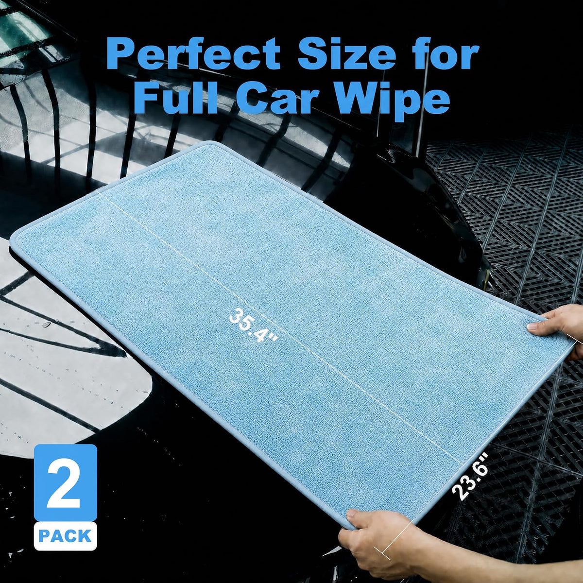 JOYMOOP Car Drying Towels,High-Density Microfiber Towel for Car, Blue