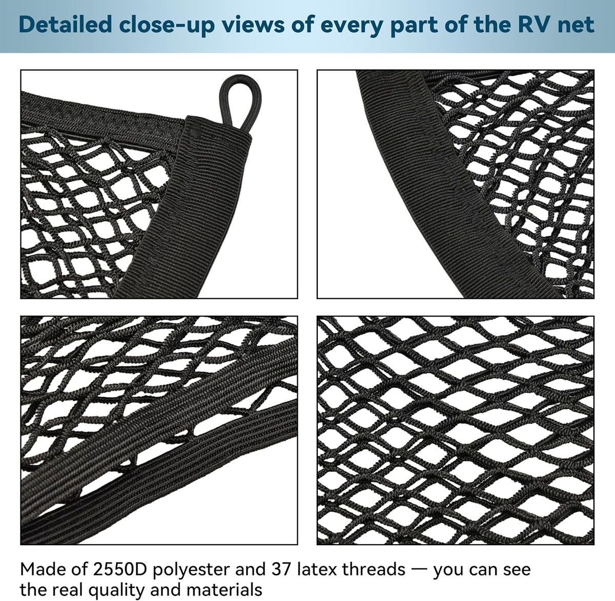 2Pcs Extra Long Cargo Net 27.6" x 9.8"