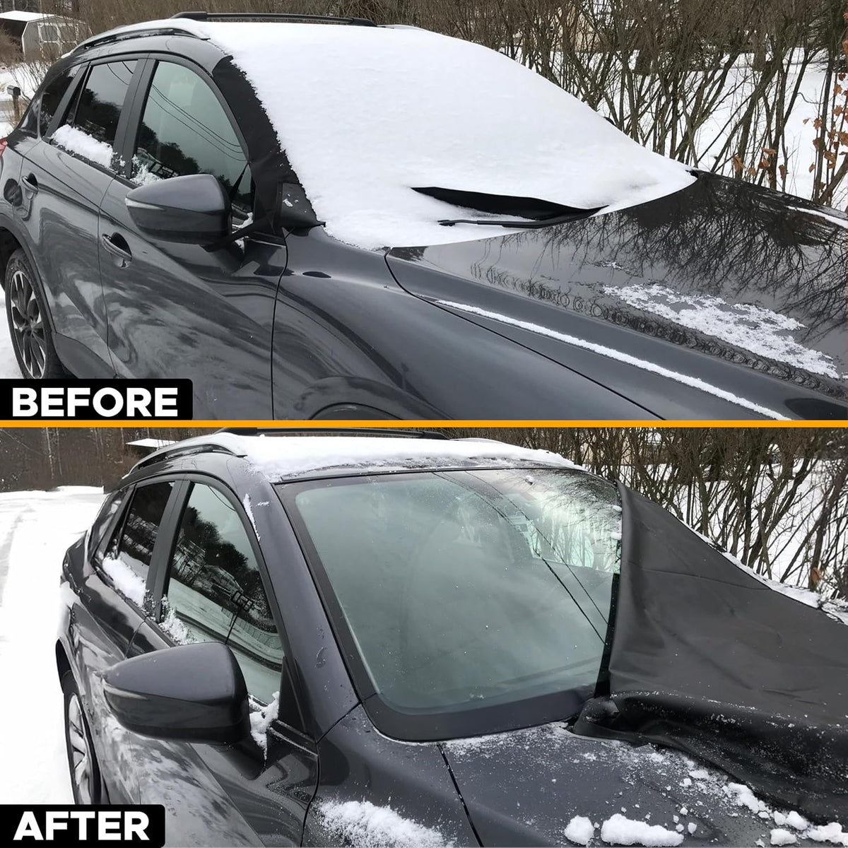 EcoNour Side Mirror Covers (2-Pack) | 210D Oxford Fabric | Side Mirror Winter Protection Cover for Snow and Ice | Universal Fit for Cars, SUVs, Trucks