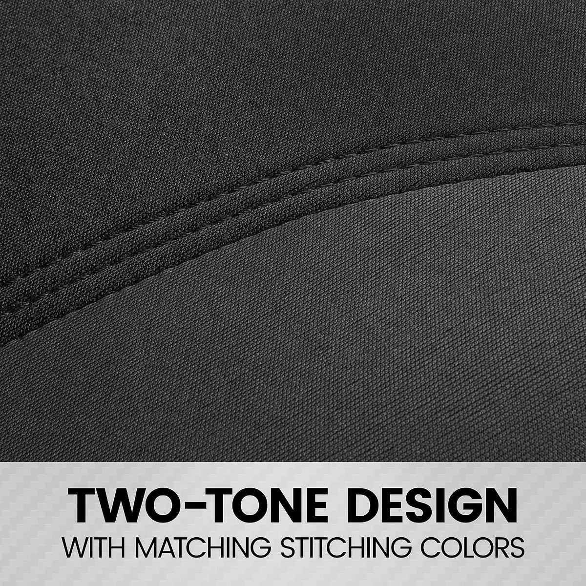 BDK Black Car Seat Covers Full Set - Universal Fit Matching Set Seat Covers for Trucks & Car Seat Protector for SUV - Front Seats, Rear Back Bench, & Headrest Seat Covers for Cars Interior Covers