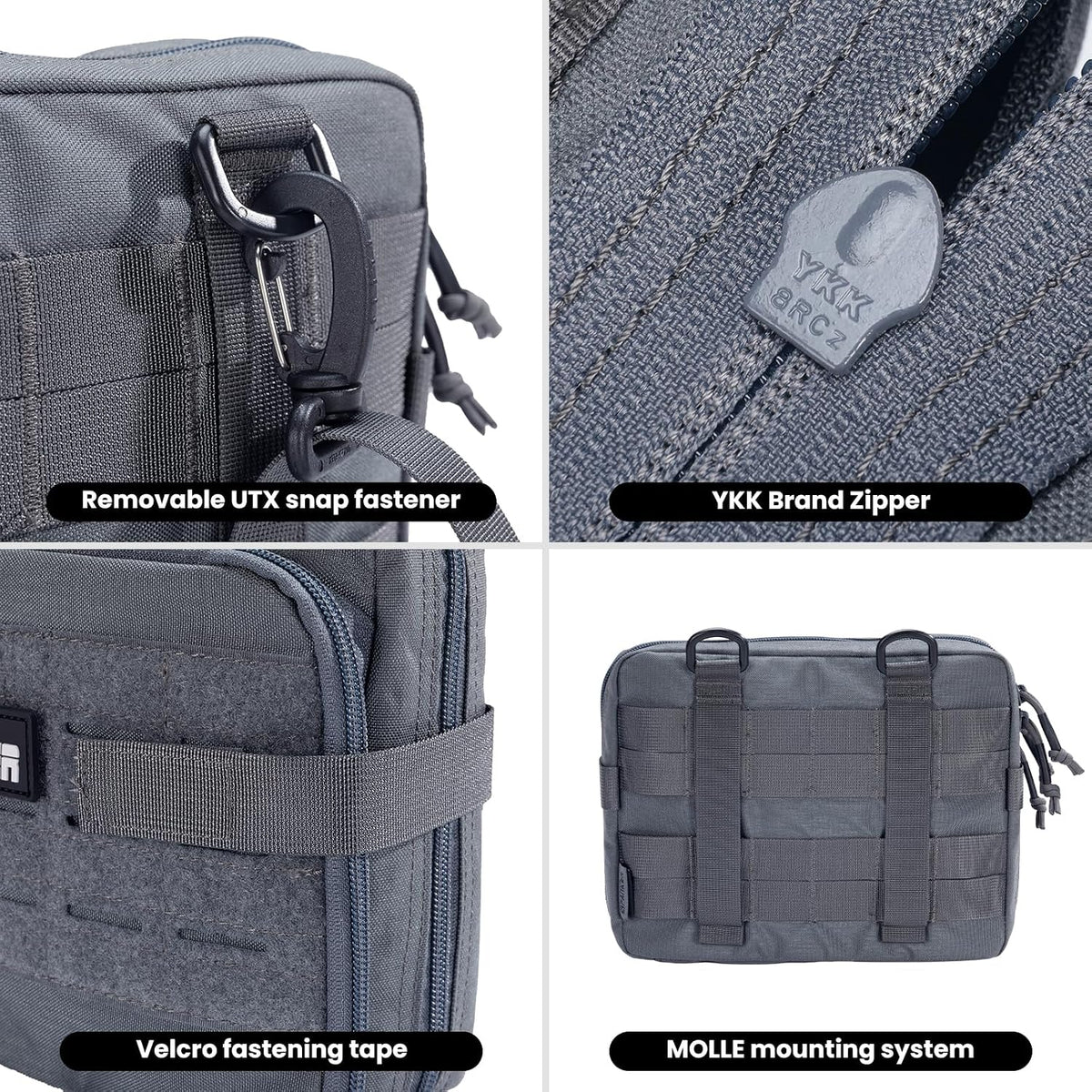 EXCELLENT ELITE SPANKER Tactical Molle Admin Pouch Utility Organizer EDC Medical Bag Utility EDC Tool Pouch with Shoulder Strap Attachment Pouches Waist Bag