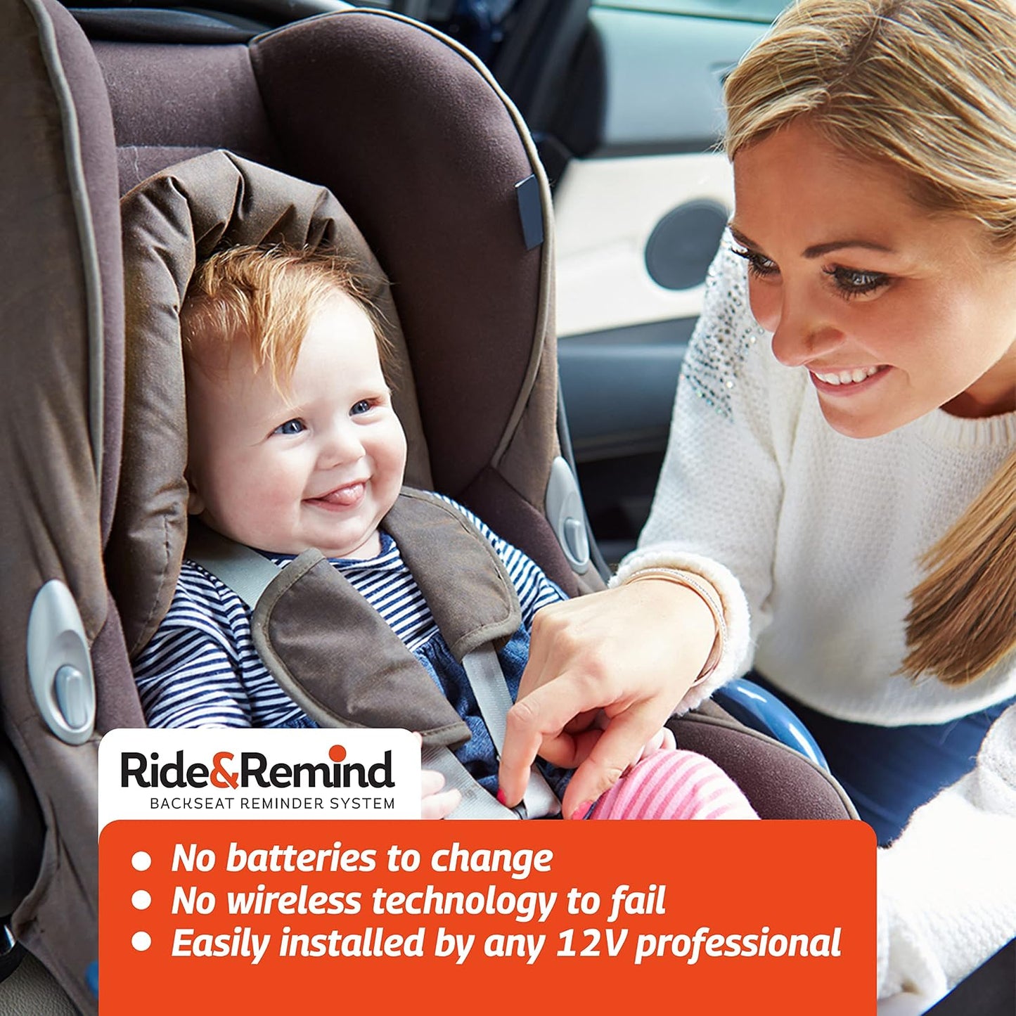 Car Alarm - Back Seat Reminder System - Baby Car Seat Reminder Alarm - Perfect for Children & Pets (Must be Professionally Installed)