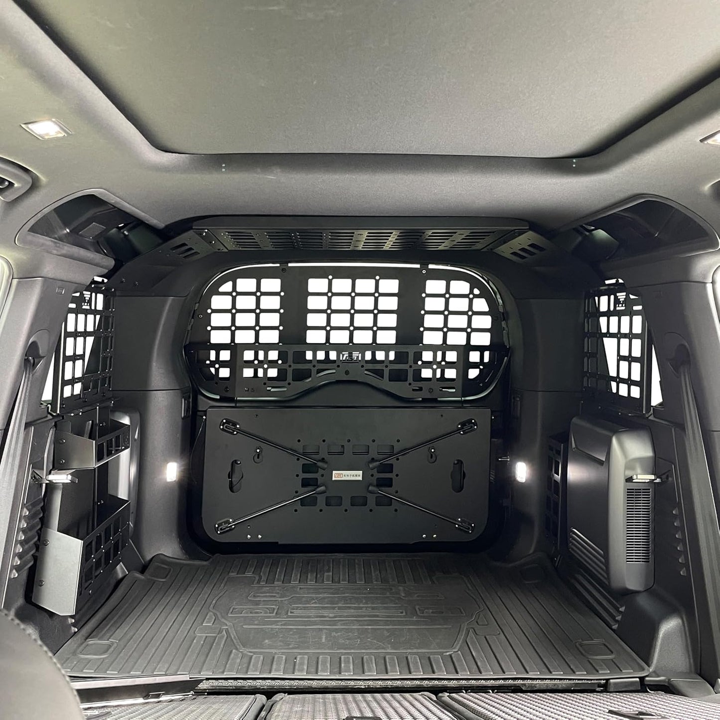 HIGH FLYING for Land Rover Defender 2022 2023 2024 2025 Car Rear Window Modular Storage Side Panels System&Trunk Shelf Organizer Luggage Carrier Aluminum Alloy (Side+Roof Panel)