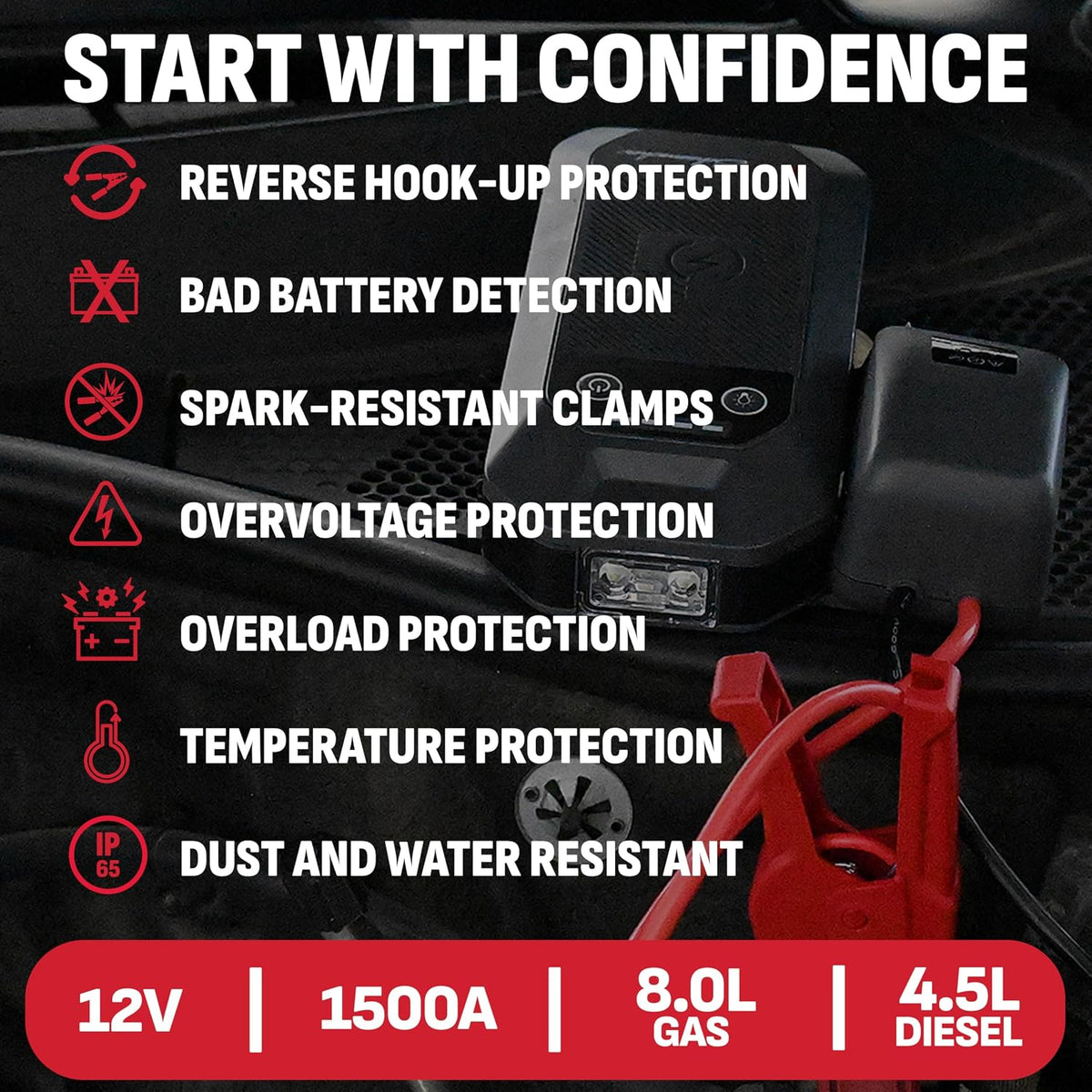 Schumacher Electric Portable Car Battery Jump Starter & Power Bank – SL1674