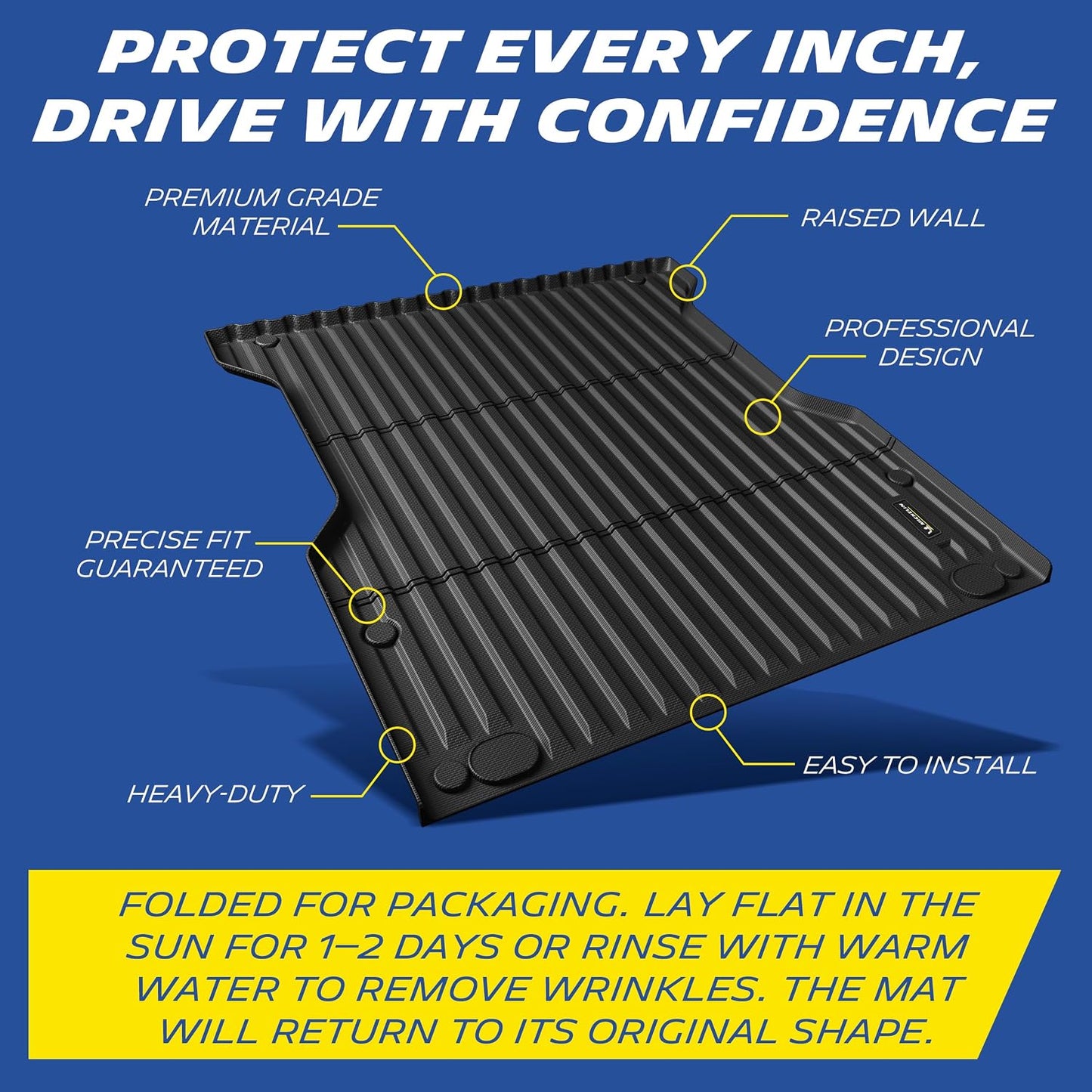 MICHELIN Truck Bed Mat for 2024 2025 2026 Toyota Tacoma - 5 FT / 60.3" Short Bed (Not Fit Drop-in Liners), All-Weather Truck Bed Liner, Custom Fit, Durable TPE Bedliner, Non-Slip
