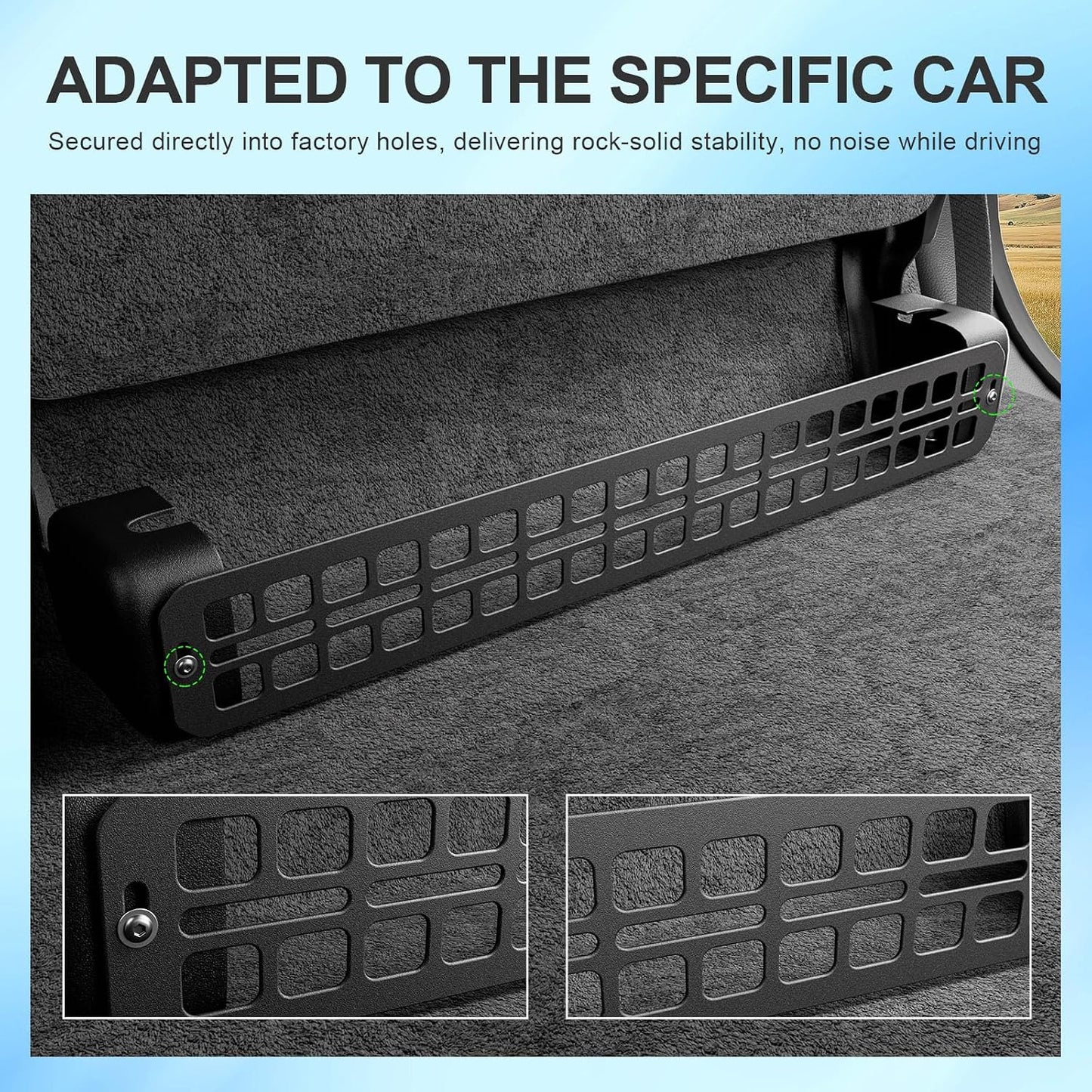 SZYANG Seat Bottom Divider Panel Compatible with 2015-2025 Ford F150 Under Seat Organizers Molle Panel Replacement for 2015-2025 F-150 Accessories