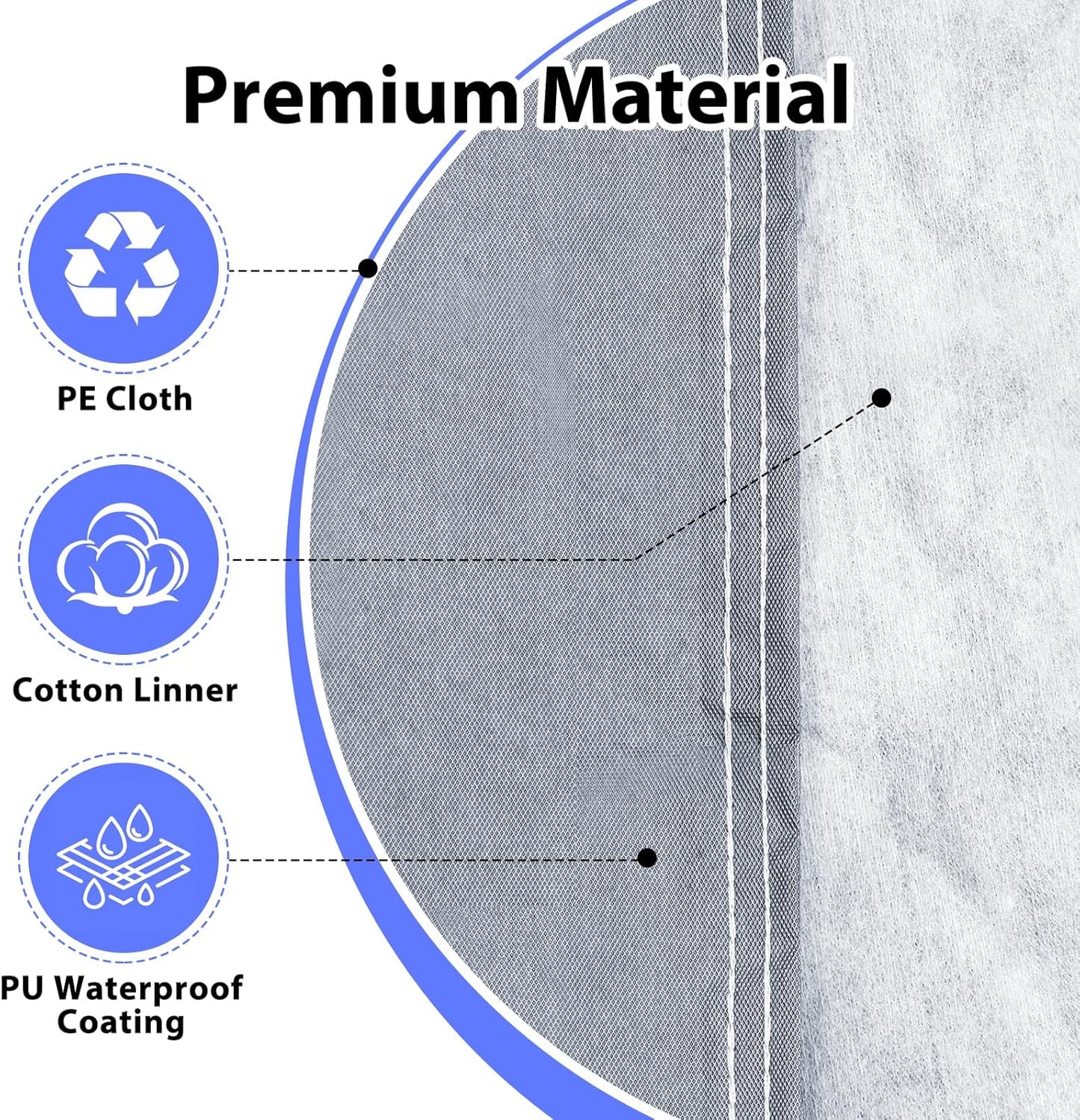 Half Car Cover SUV, Top Cover for Windshield & Sunroof Protection with Cotton Liner, Hail Protector Car Cover Waterproof All Weather for Snow, Sun,Rain,Dust,Size M