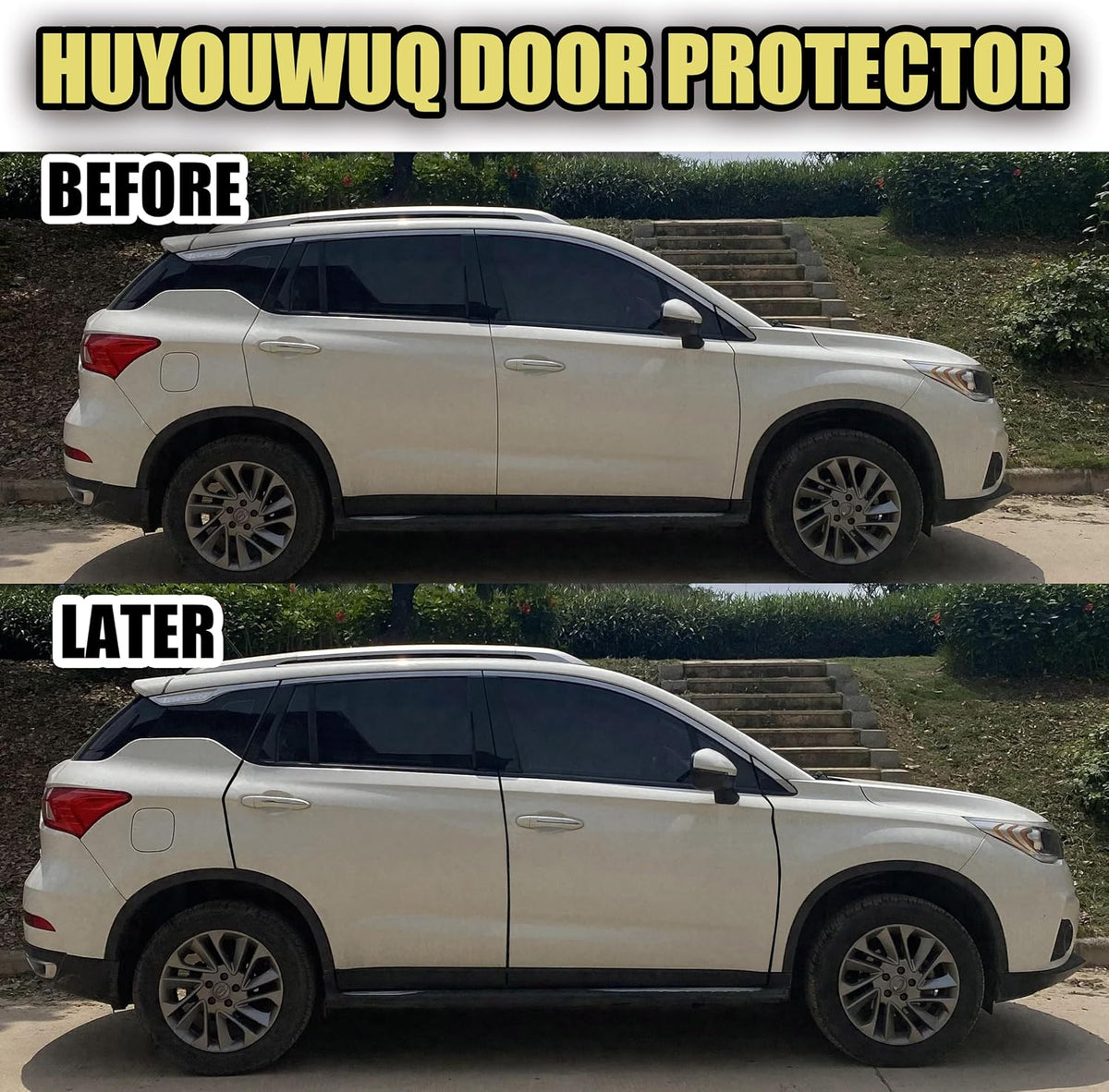 Door Protector Car Door Protector Edge Guards Car Door Edge Guards Adhesive Free Universal for Cars, Trucks, Suvs, Suvs and Most Car Door Panels (White, 33Ft（10M）)