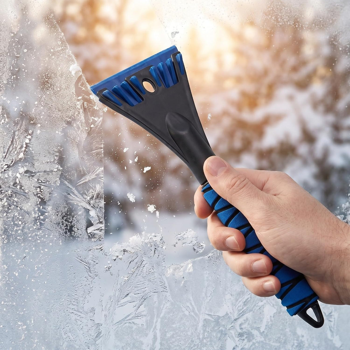 Car Windshield Ice Scraper Tool with Foam Handle and PP Body
