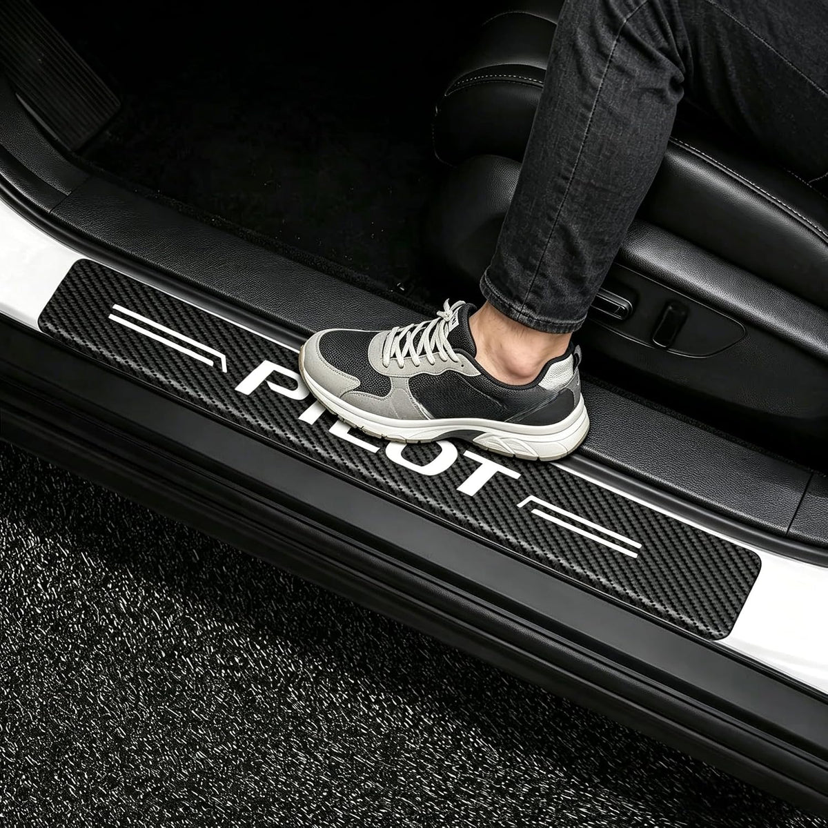 4PCS Car Door Sill Stickers Protecter Compatible with CRV Accessories