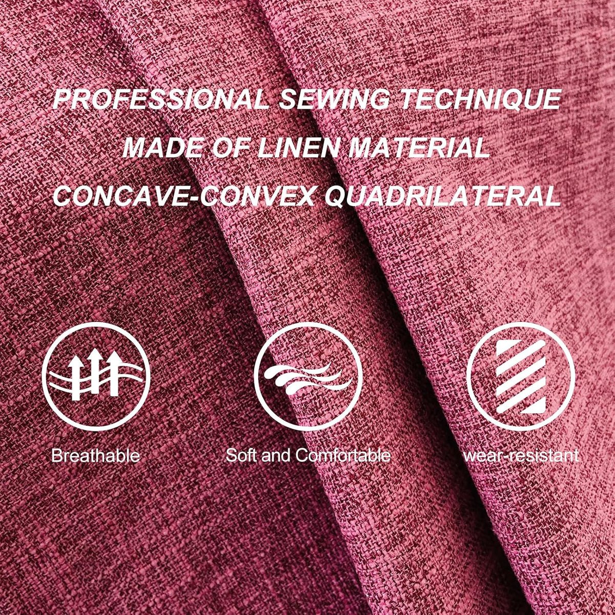 BOPUOVRE Linen Front Car Seat Covers Breathable Fabric