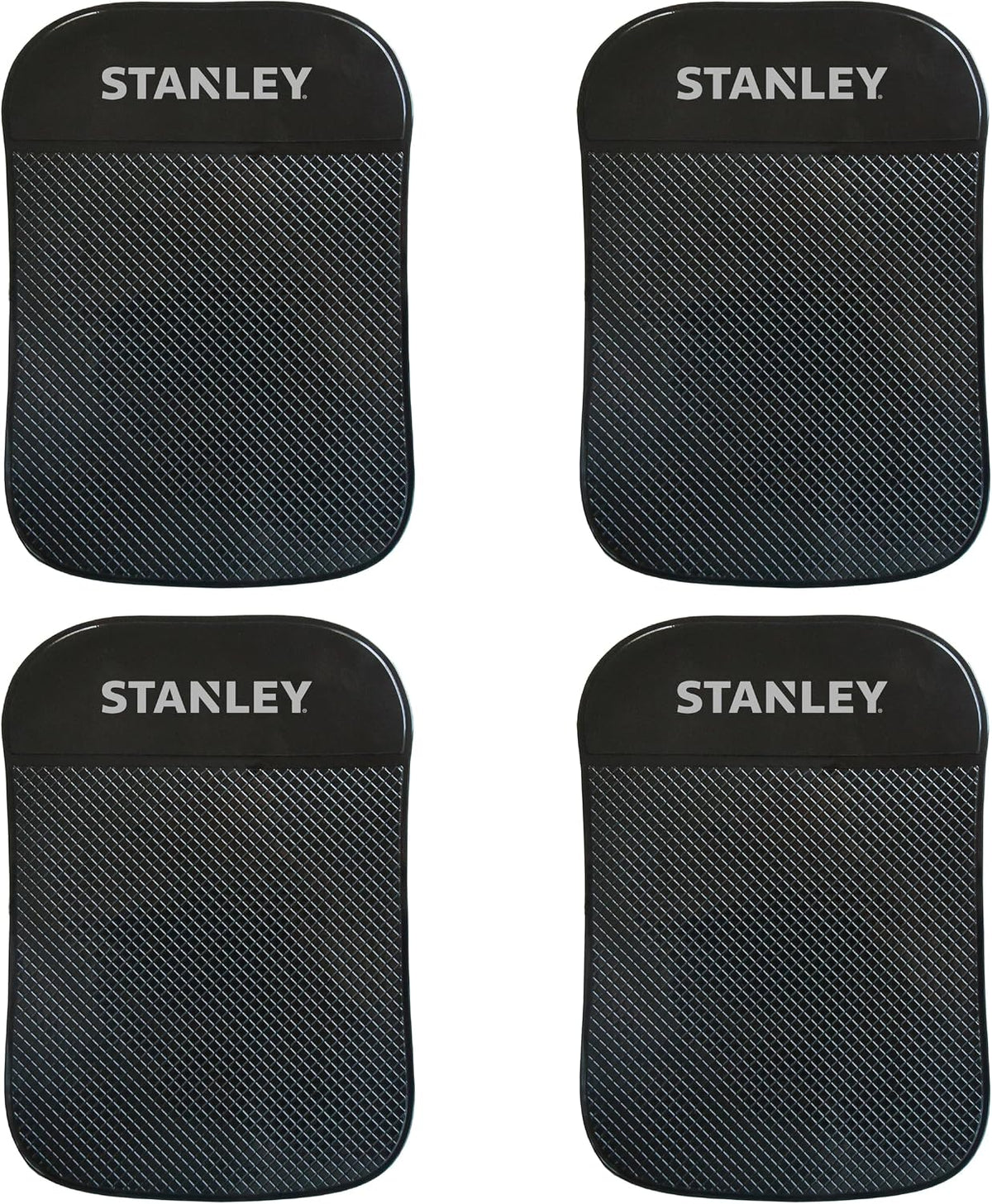 STANLEY 3.5" x 5.75" Extra‑Strong, Anti‑Slip Grip Dashboard Gel Pad, 4‑Pack