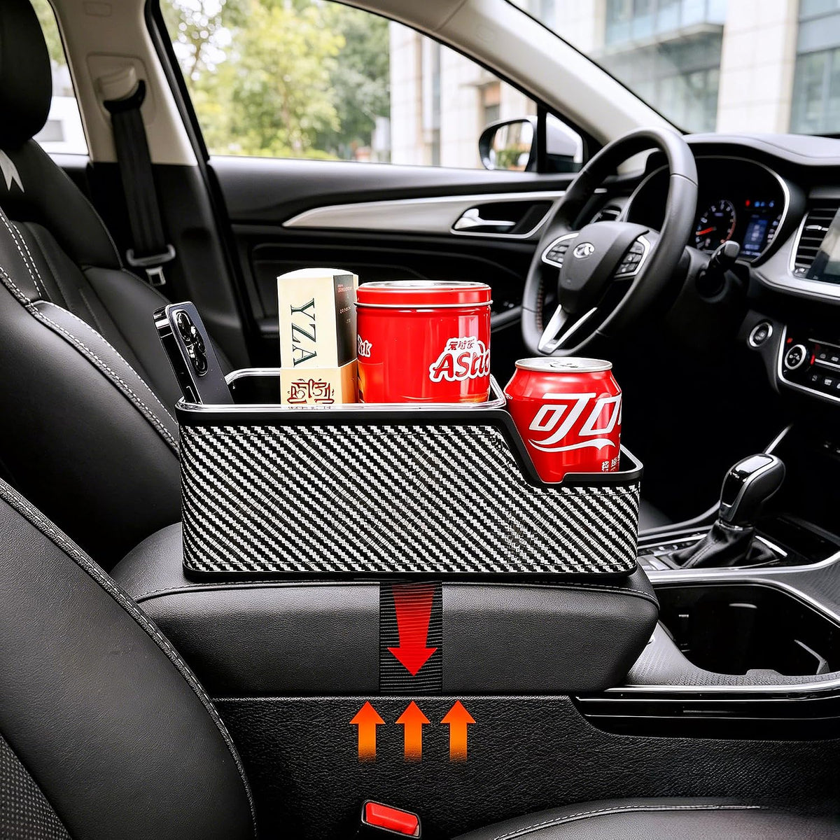 Car Seat Organizer with Compartment,Small Caddy for Car
