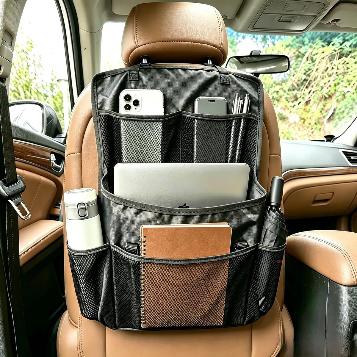 Car Seat Organizer with Compartment,Passenger Seat Organizer