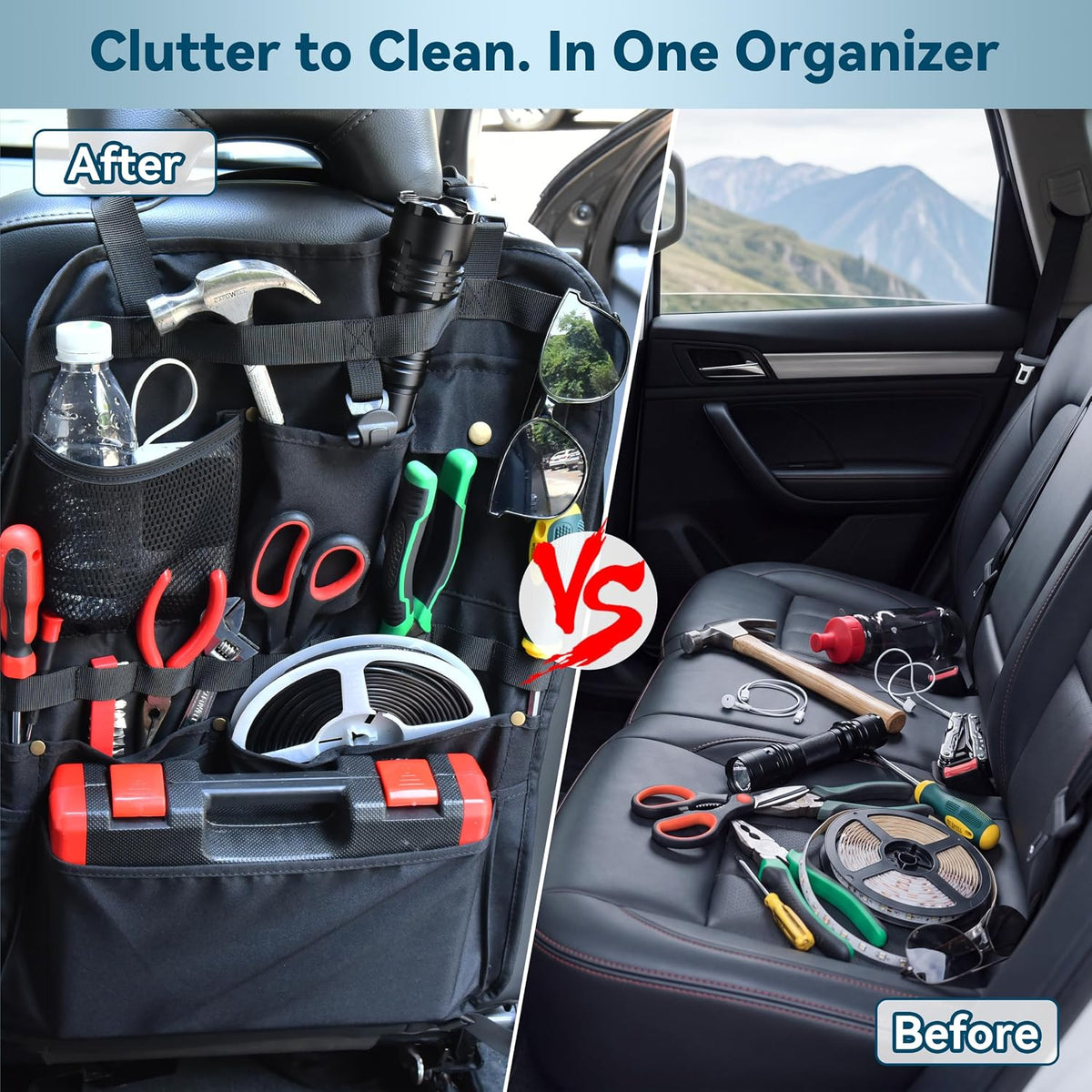 Backseat Car Organizer, Durable Oxford Fabric for Trucks