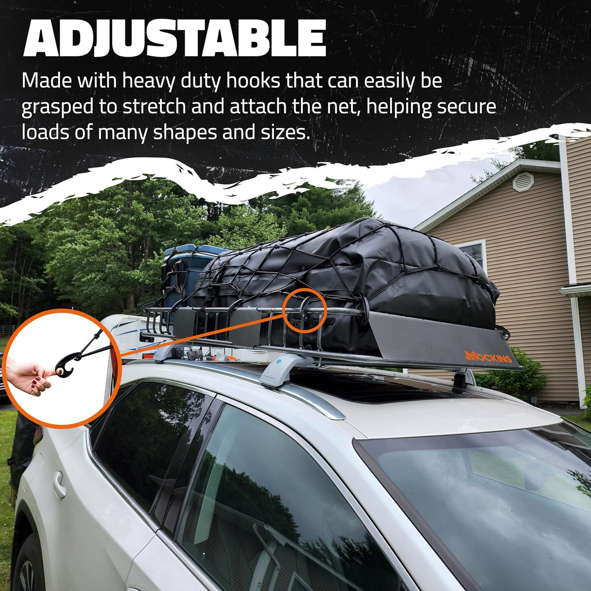 Mockins 36"x20" Heavy Duty Cargo Net for Pickup Truck Bed, Rack & More