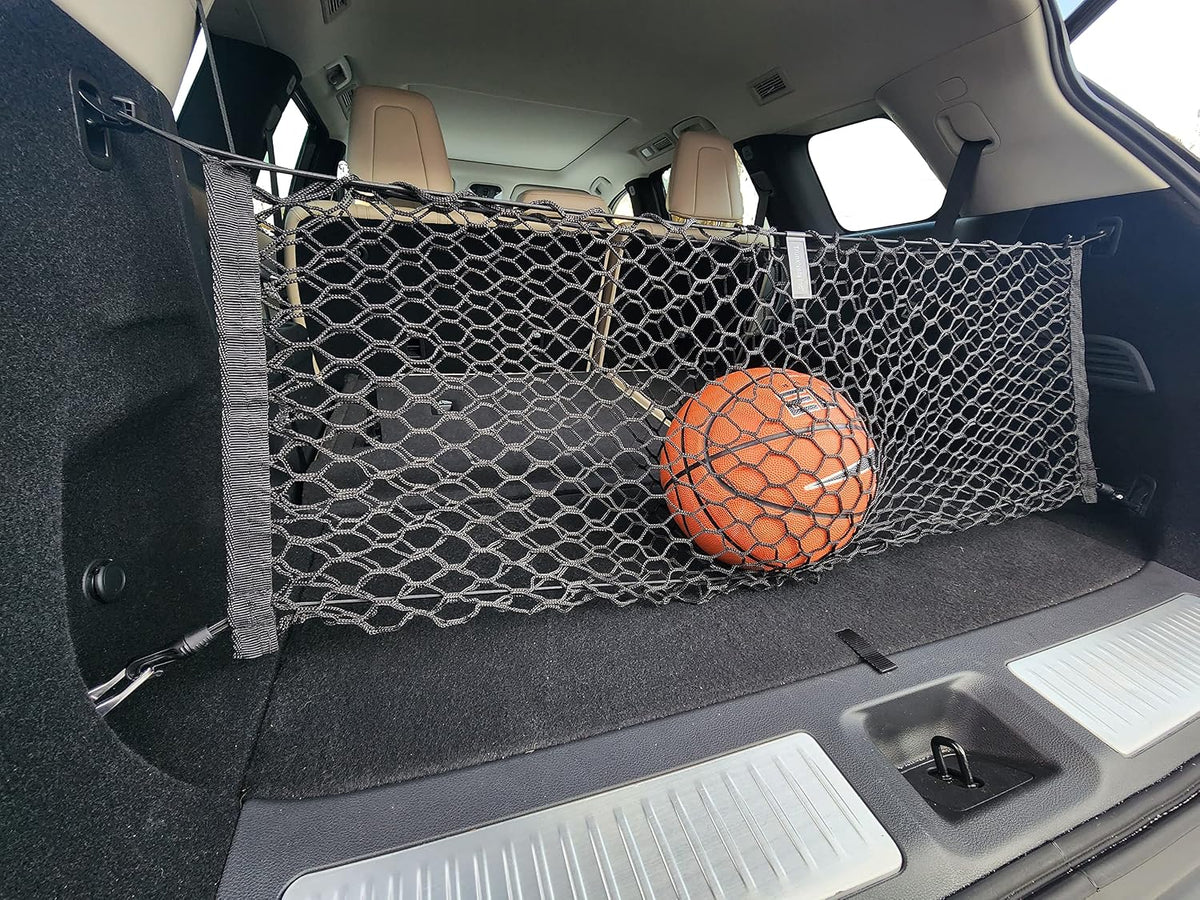 Envelope Style Elastic Trunk Mesh Cargo Net for Infiniti QX60 (L51) Pure Luxe Sensory 2022-2026 - Premium Trunk Organizers and Storage - Luggage Net for SUV - Best Car Organizer for Infiniti QX60
