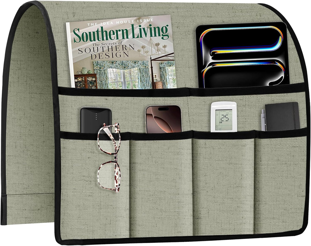 Joywell Remote Control Holder Armchair Caddy Armrest Organizer Sage Green