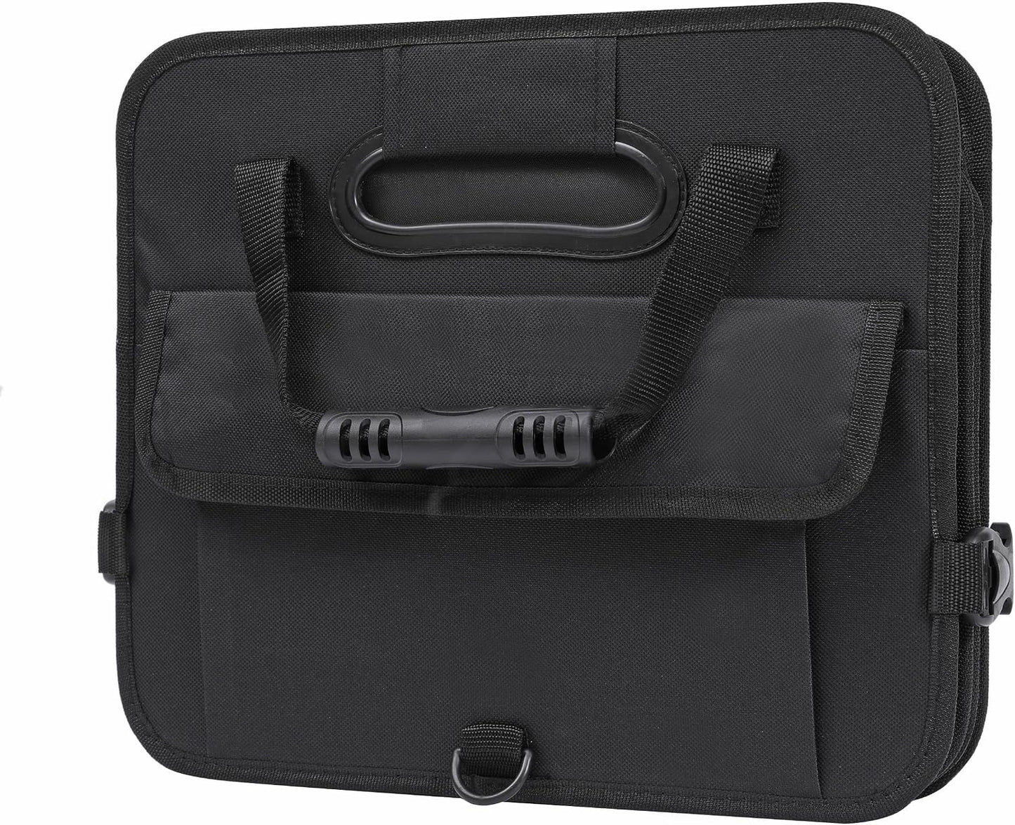 AOKJOY Car Trunk Organizer with Lid Storage Collapsible Multi Compartment Adjustable Straps for SUV, Truck, Sedan(Black) XL