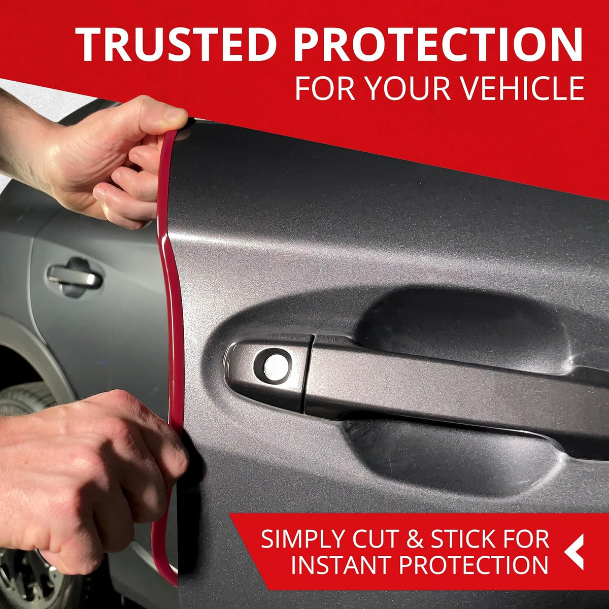 All-Fit Automotive Car Door Edge Protector Made in the USA (10 Ft - Red)
