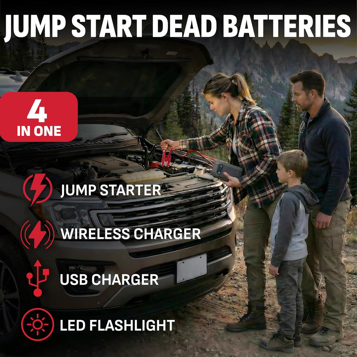 Schumacher Electric Portable Car Battery Jump Starter & Power Bank – SL1674