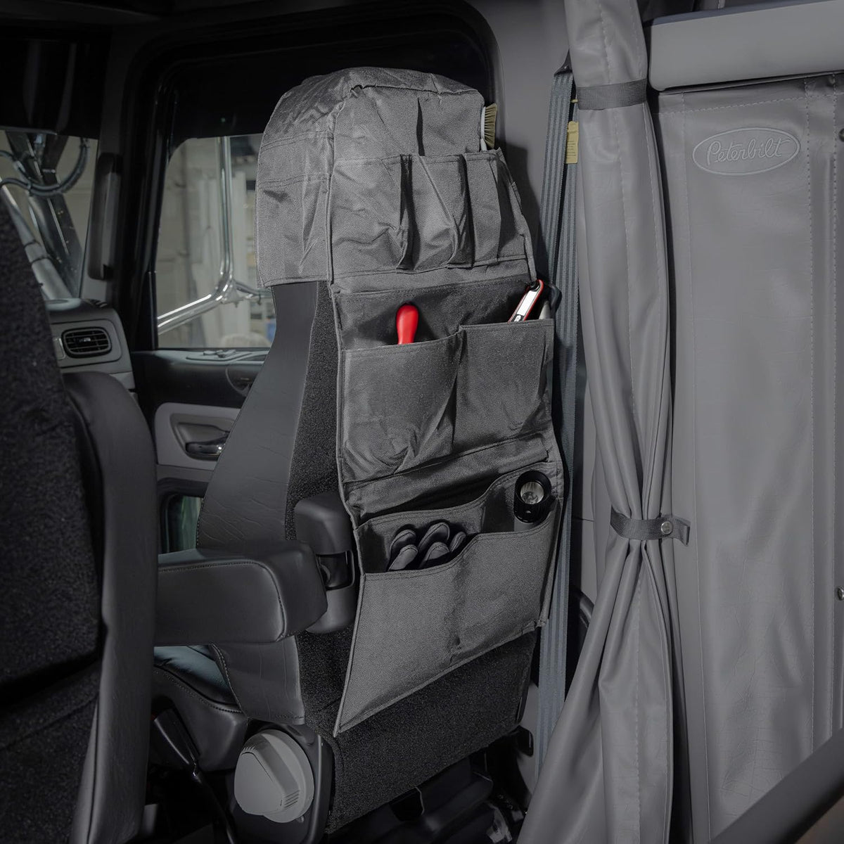 RoadPro RPSB-14BK Seat-Back Organizer Travel Essentials - Black