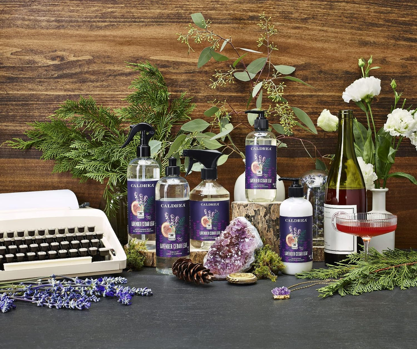 Caldrea Linen And Room Spray Air Freshener, Made With Essential Oils, Plant-Derived And Other Thoughtfully Chosen Ingredients, Lavender Cedar Leaf Scent, 16 Oz
