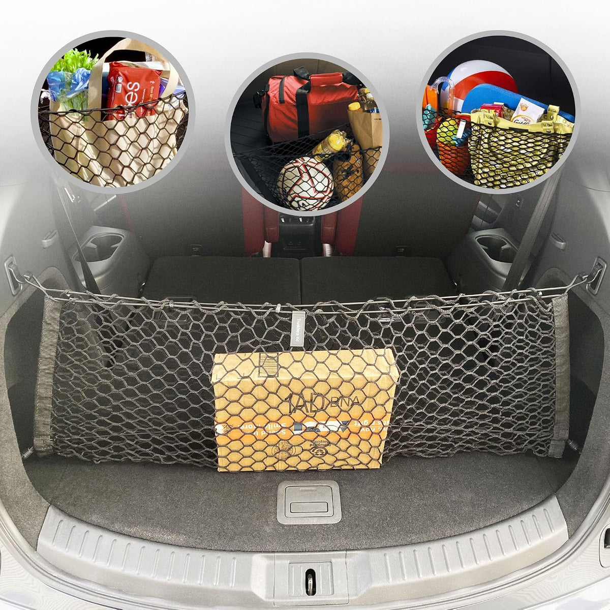 Envelope Style Trunk Mesh Cargo Net for Mazda CX-9 2007-2023 - Car Accessories - Premium Trunk Organizers and Storage - Cargo Net for SUV - Vehicle Carrier Organizer for Mazda CX-9