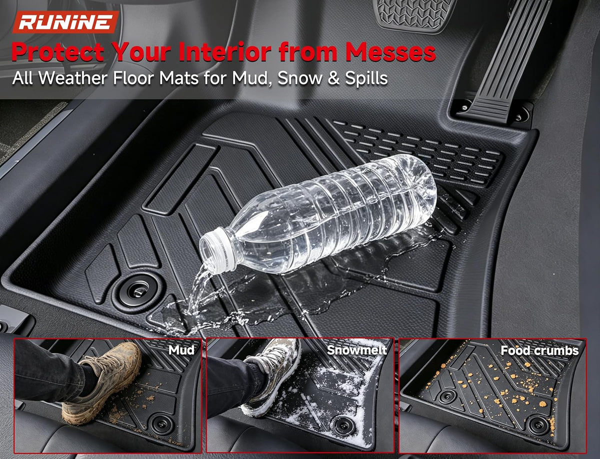 Floor Mats for Toyota Camry 2018-2022 2023 2024 (Not for Hybrid or AWD), All Weather Protection Custom Floor Mats Trunk Cargo and Car Windshield Cover Set Car Accessories,Car Floor Liners Set