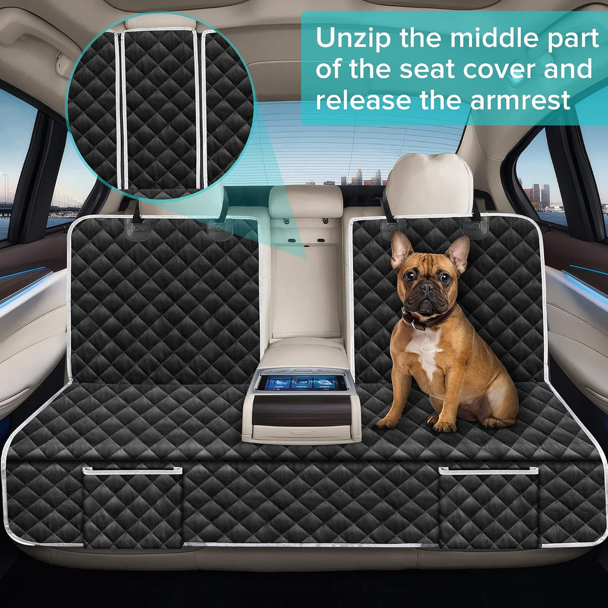 Truck Dog Seat Cover for Toyota Tundra Sequoia Back Seat 2000-2025 2026
