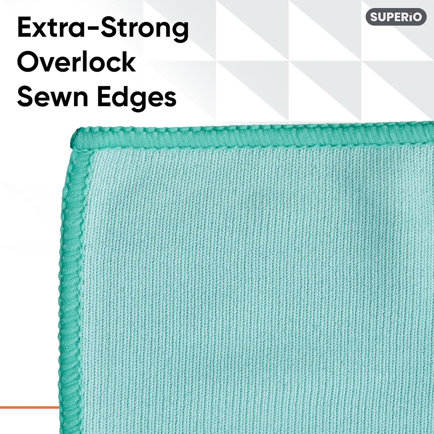 Superio Microfiber Window Cleaning Cloth, Mirror & Glass Miracle Cloth Lint & Streak Free, Washable, Large Eco-Friendly for Cars, Tv Screens, Glasses, Cleans with Plain Water (14x16), 8 Pack