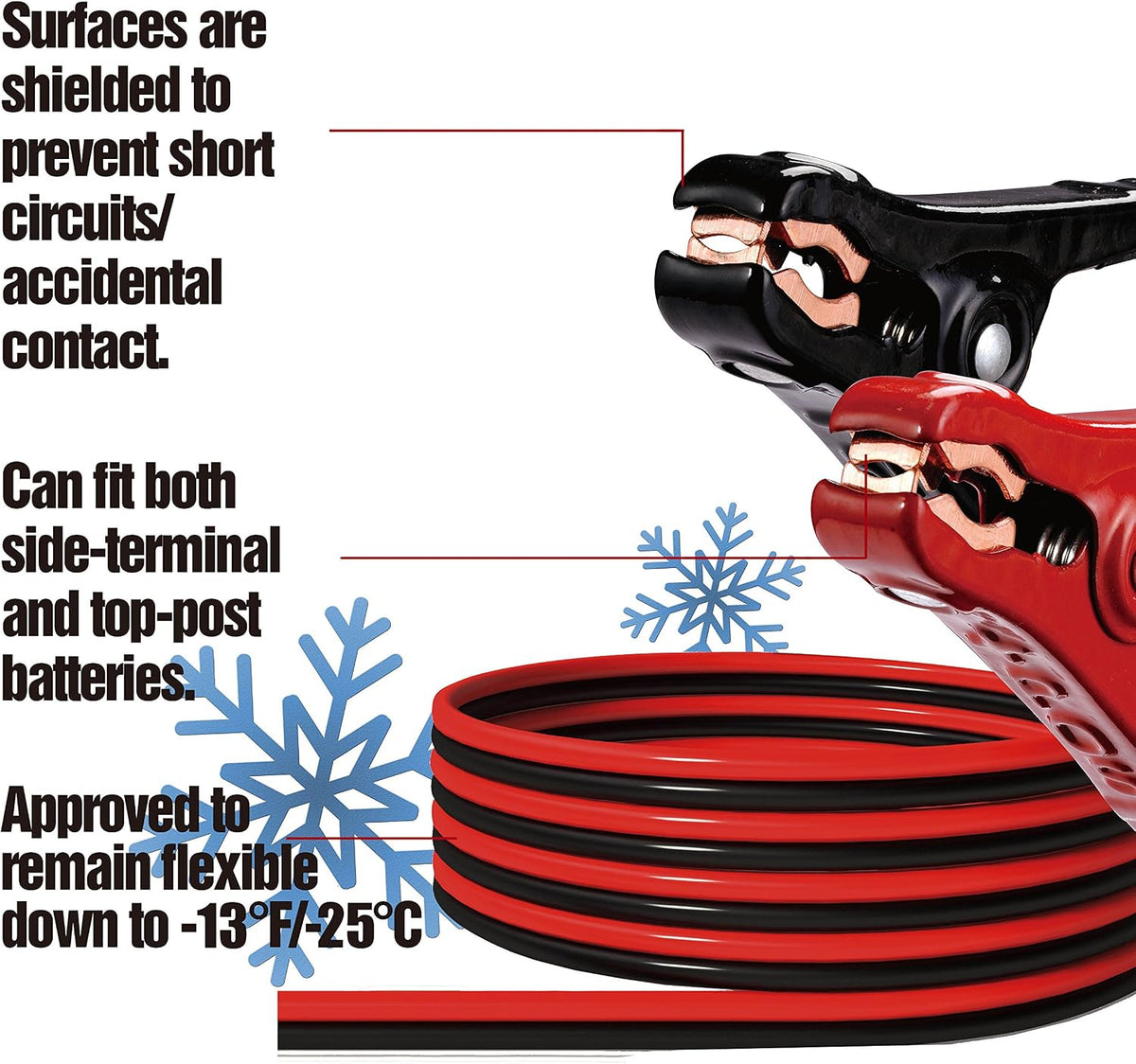 Cartman 10 Gauge 12 ft Jumper Cables for Compact Cars with Carry Bag