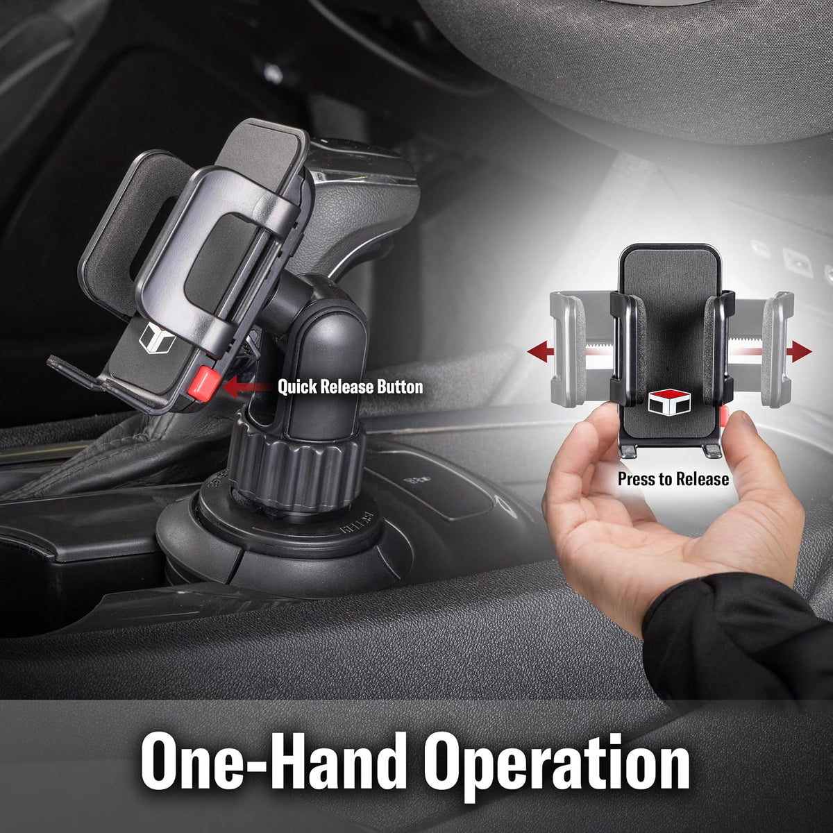 Tuff Tech Cradle Cup Mount Phone Holder, Fits Most Smartphones