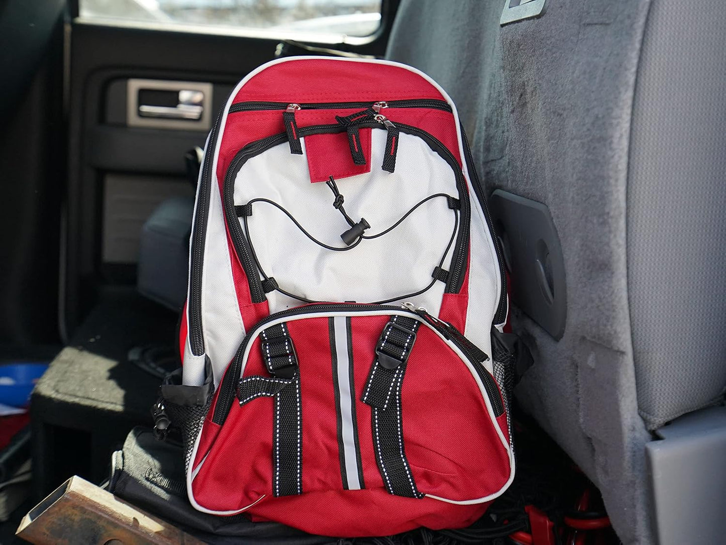 Blue Seventy-Two - Pro Series - Red Deluxe 72 Hour Emergency Backpack Survival Kit for 1 Person | Survival Kits for Emergencies (Includes Water Tablets)