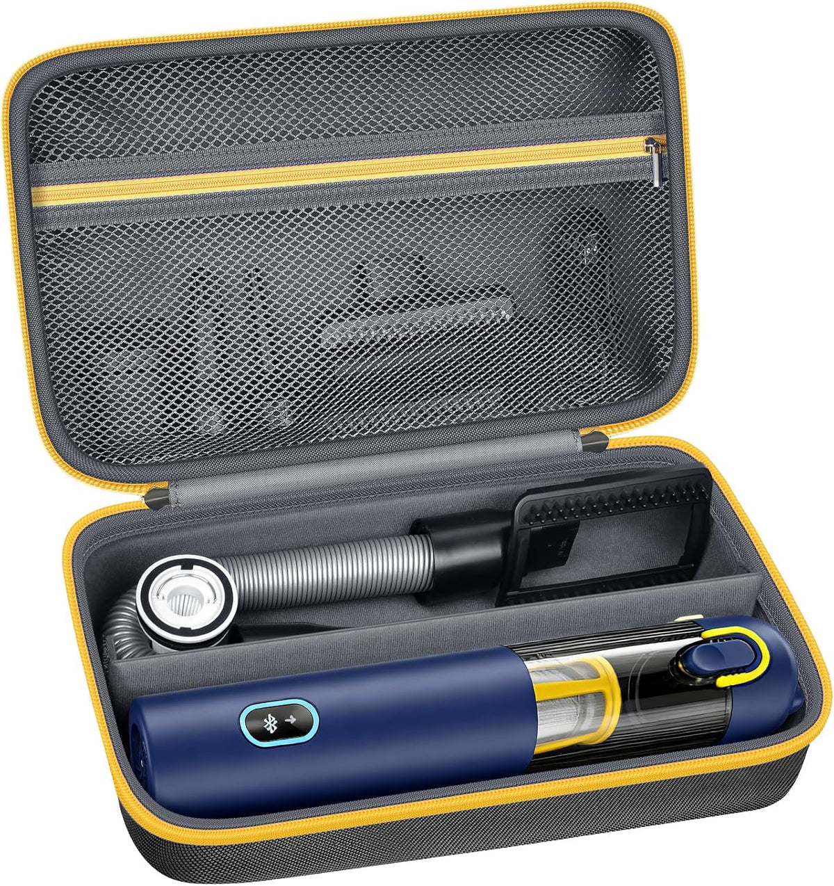 GWCASE Car Vacuum Case Compatible with Fanttik V8/V10 Apex/Mate, Case Only | Removable Divider, Mesh Pocket for Accessories, EVA Shell for Trunk and Garage Storage
