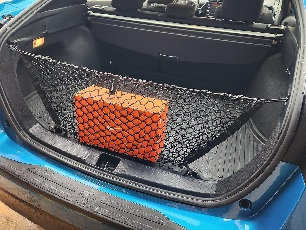 Envelope Style Automotive Elastic Trunk Mesh Cargo Net for Toyota Prius 2016-2024 - Premium Trunk Organizer and Storage - Luggage Net for Sedan - Best Car Organizer for Toyota Prius (XW50)