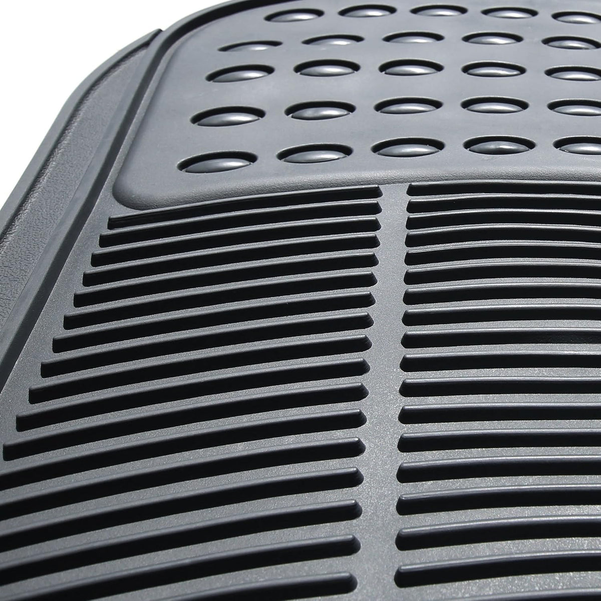 FH Group Automotive Floor Mats - Heavy-Duty Rubber, All Weather Protection Universal Fit Full Set Floor Mats and Cargo Mat, Climaproof, Semi Custom Trimmable for Most Cars, Sedan, SUV, Truck, Gray